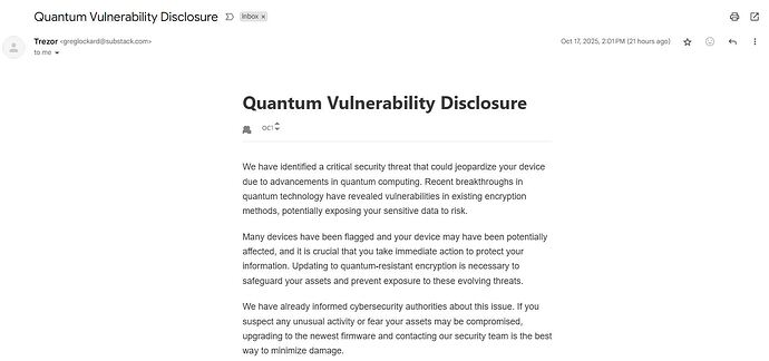 Trezor Quantam Attack 1