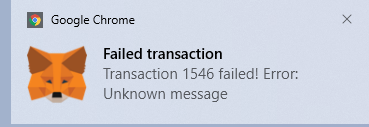 transaction rejected